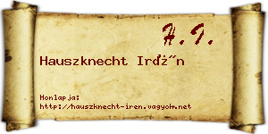 Hauszknecht Irén névjegykártya