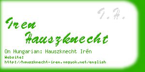iren hauszknecht business card